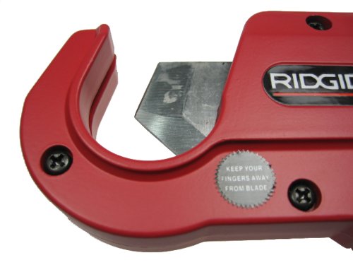RIDGID 26821 Model 1435N Ratchet Cutter for Plastic Pipe; 6-35 mm OD Capacity, Red - Image 4