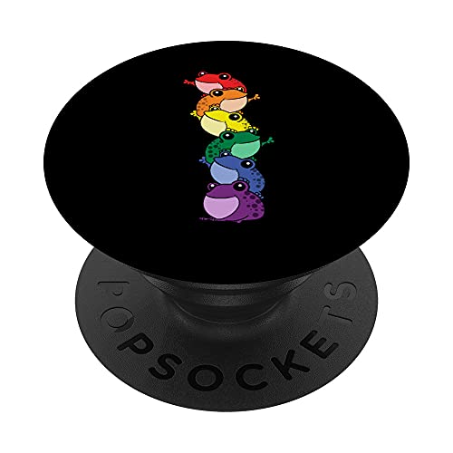 LGBTQ Pride Frog Gay Lesbian Pride Cottagecore Kawaii Frogs PopSockets Swappabl…