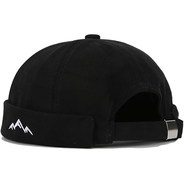 Amazon.com: XYIYI Black Mens Docker Cap Brimless Hats Skullcap