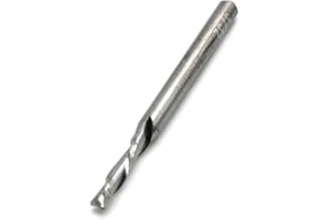 TEMO 3/32 Inch Diameter Carbide Downcut Inlay Router Bit CNC End Mill 1/8 Inch Shank, Ideal for Wood Carving, Slot Mortise, E