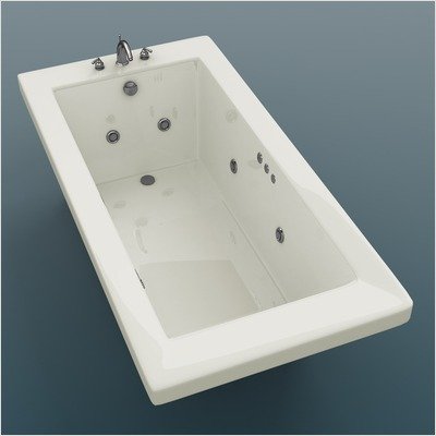 Guadeloupe 30 x 60 x 23" Rectangular Whirlpool Jetted Bathtub Color/Trim: White / Brushed Nickel, Options: Front Skirt Enclosure - Thumbnail 7