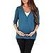 Mother Bee Maternity Criss Cross Maternity and Nursing Wrap Tunic Teal