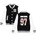 Women's Men's Varsity Baseball Jacket Casual Letterman Bomber Jacket Windbreaker Lightweight Jacket Coat