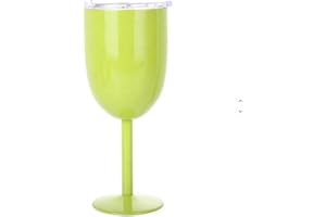 Stainless Steel Wine Glasses with Lid– 12 oz Insulated Double Wall Thermo Goblet – Perfect for Birthday Parties, Anniversarie