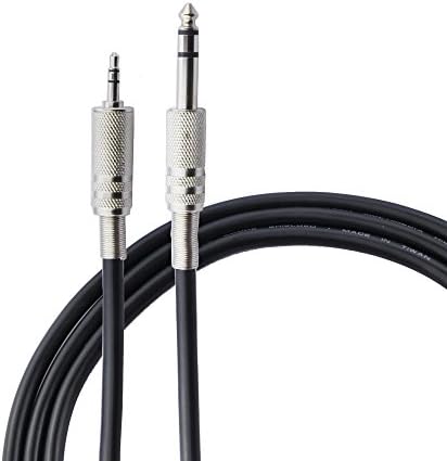 MMNNE 10Feet 3.5mm 1/8" Male to 6.35mm 1/4" Male TRS Stereo Audio Cable for iPod, Laptop,Home Theater Devices, and Amplifiers (3Meter)