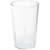 G.E.T. Unbreakable Stackable Restaurant Plastic Tumbler/Cup (Set of 12) 8 Ounce Clear | For Restaurants and Home, Dishwasher Safe, BPA Free