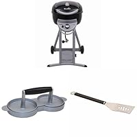  Patio Bistro 240 Char-Broil Kugelgrill schwarz XXL 1-flammig Balkon Garten Camping ✔ Rollen ✔ Deckel ✔ rund ✔ rollbar ✔ stehend grillen ✔ Grillen mit Gas ✔ mit Rädern 