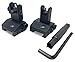 Tacticon Flip Up Iron Sights for Rifle - Front and Rear BUIS Set with Sight Adjustment Tool - Rapid Transition Backup flip up Sights for Picatinny and Weaver Rails - Tactical Rifle Accessories
