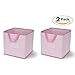 Delta Children 2 Piece Printed Storage Boxes, Barely Pink
