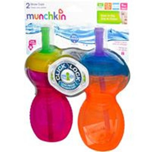 Munchkin Click Lock Straw Cup - 9 oz - 2 pk - Colors May Vary