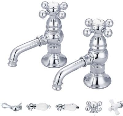 Vintage Classic Double Handle Bathroom Faucet Style: Porcelain Cross Handles, Finish: Richly Triple Plated Chrome