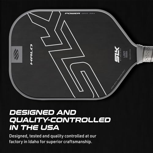 Selkirk Sport SLK Halo Raw Carbon Fiber Pickleball Paddle | Designed in The USA | Choose The T700 Raw Carbon Fiber Power, 18k Ultraweave Control, or Aramid Fiber Linkweave Thermoformed Pro