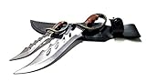 Avias Knife Supply 2 pc Mini Dagger Letter Opener Sword Knife Set with Synthetic Leather Sheath 6.25