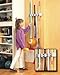 KINGTOP Mop and Broom Holder Garage Storage Rack Hooks Wall Mounted Organizer for Home Garden Tool Shelving (5 Position 6 Hooks)