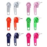 6 Pairs Assorted Colors Wholesale Lot Zipper Zip Zap Stud Earrings, Stainless Steel Pin, Hypoallergenic
