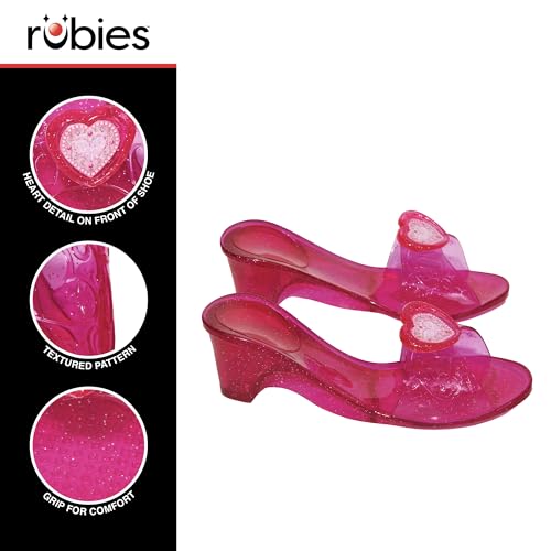 Rubies 156736OS000 Pink Jelly Shoes Princess Kids Fancy Dress, Girls Halloween
