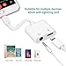 Lightning Jack Headphone Adaptor Charger for 8/8 Plus iPhone 7/7 Plus/iPhone X 10/iPad/iPod Earphone Adapter Headphone Aux Audio & Charge Adaptor,Connector Lightning Cable Suppor iOS 11 System