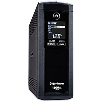 CyberPower  CP1500AVRLCD Intelligent LCD UPS System, 1500VA/900W, 12 Outlets, AVR, Mini-Tower