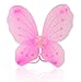 Liberty Imports Little Fairy Princess Wings Dress Up Pretend Role Play Costume Set with Tutu, Wand, Tiara, Shoes for Toddlers, Kids, Girls