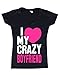 I Love My Crazy Boyfriend Women V-Neck Couples Shirts