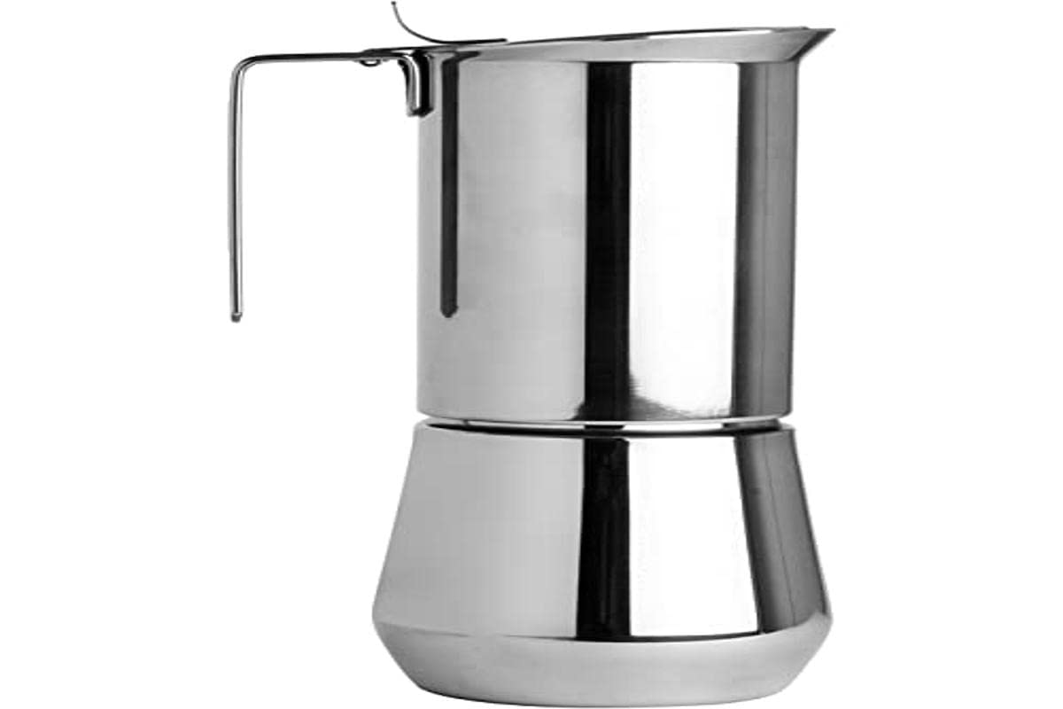 Ilsa Turbo Express Espresso Maker 18/10 Stainless Steel Cup 1 Capacity 10 cl, Silver/Black
