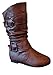 New Girls Kids Buckle Slouch Round Toe Midcalf Winter Shoes Boots (Toddler/Little Kid/Big Kid)