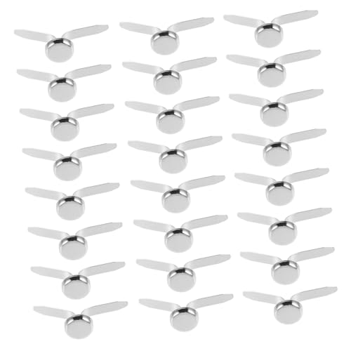 HAPINARY 200pcs Metal Brads for Crafts Round Head Fasteners for Handcraft Indoor Sofa Projects Durable Brads in Silver Conveniently Packaged for DIY and Repair