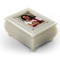 3" X 2" Wallet Size Pearl Photo Frame Music Box with New Pop-Out Lens System - Somewhere Over The Rainbow