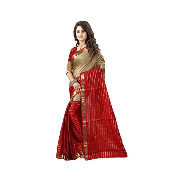 Shree-Sanskruti-Banarasi-cotton-blend-with-blouse-piece-Saree-DJ-Chikku-Marooon-Beige-and-Maroon-Free-Size Shree-Sanskruti-Banarasi-cotton-blend-with-blouse-piece-Saree-DJ-Chikku-Marooon-Beige-and-Maroon-Free-Size