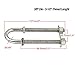 Amarine-made Stainless Steel Marine Boat Stern Bow Eye Tie Down U Bolt (1/2-Inch and 3/8-Inch Optional) (Silver, 1/2