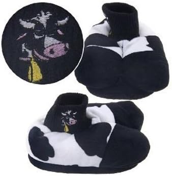 Cow Animal Feet Mooing Slippers for Kids Youth 3-6