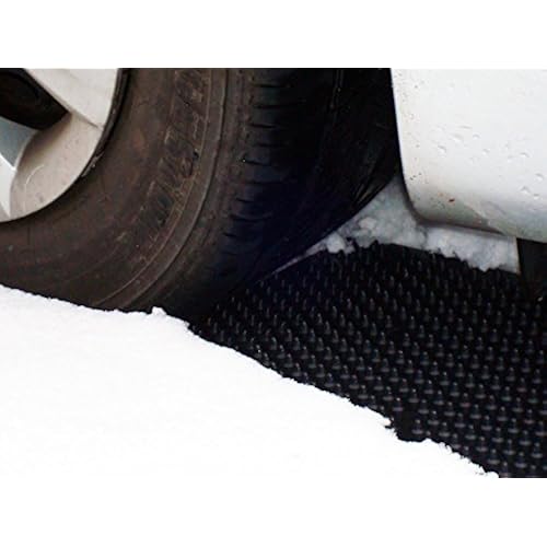 Portable Tire Traction Mats - Two Emergency Tire Grip Aids Used To Get Your Car, Truck, Van or Fleet Vehicle Unstuck In Snow, Ice, Mud, And Sand - Black, 2 Pack Automotive, Tires & Wheels