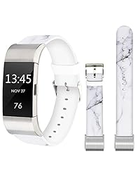 Fitbit Charge 2 correas de reloj, jolook correas de pulsera de piel correas de repuesto para Fitbit Charge 2   encantador de colores brillantes flores, d 26