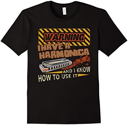 Men's Harmonica T shirt - I Have A Harmonica Shirts Large Black
