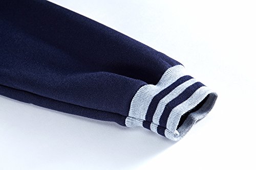Trifuness Varsity Jacket Letterman Jacket Baseball Jacket With Long Sleeve Banded Collar Grey XXX-Large