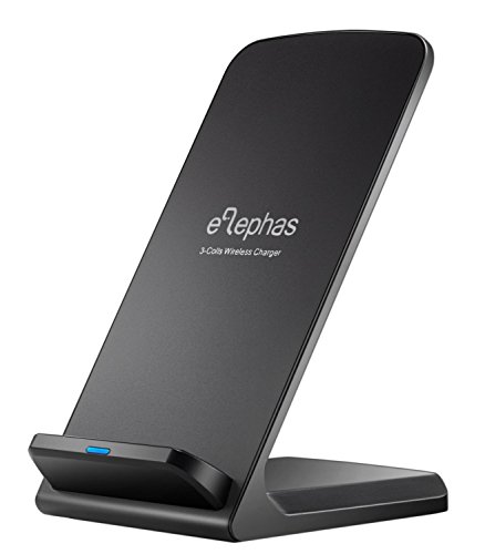Wireless charger, elephas 3 coils qi charging stand for…