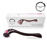 Facial Microneedling Derma Roller 540 Micro Needles 0.25 mm Premium Quality Titanium Pins with Ebook Instructions, US Skincare Brand
