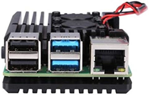 Kamenda para Raspberry Pi 4 Bo?Tier de aluminio con doble ventilador de carcasa de metal para Raspberry Pi 4, modelo B