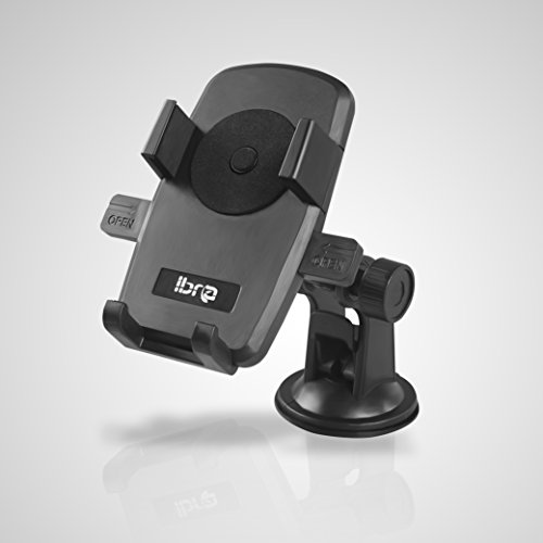 Phone Holder for Car,IBRA 360Â° Windshield Holder Cradle with Strong Sticky Pad for iPhone 7/6S/6s Plus/6/6 Plus/5S/5C/SE,Galaxy Note 4/3,Galaxy S6/ S6 Edge/S7/S8 Edge and Other Android Smart Phone.