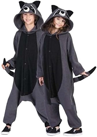 LifeyeUnisex Gray Raccoon Pajamas Adult Animal Cosplay Costume