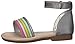 Carter's Girls' Gene Fashion Sandal, Silver, 7 M US Toddler