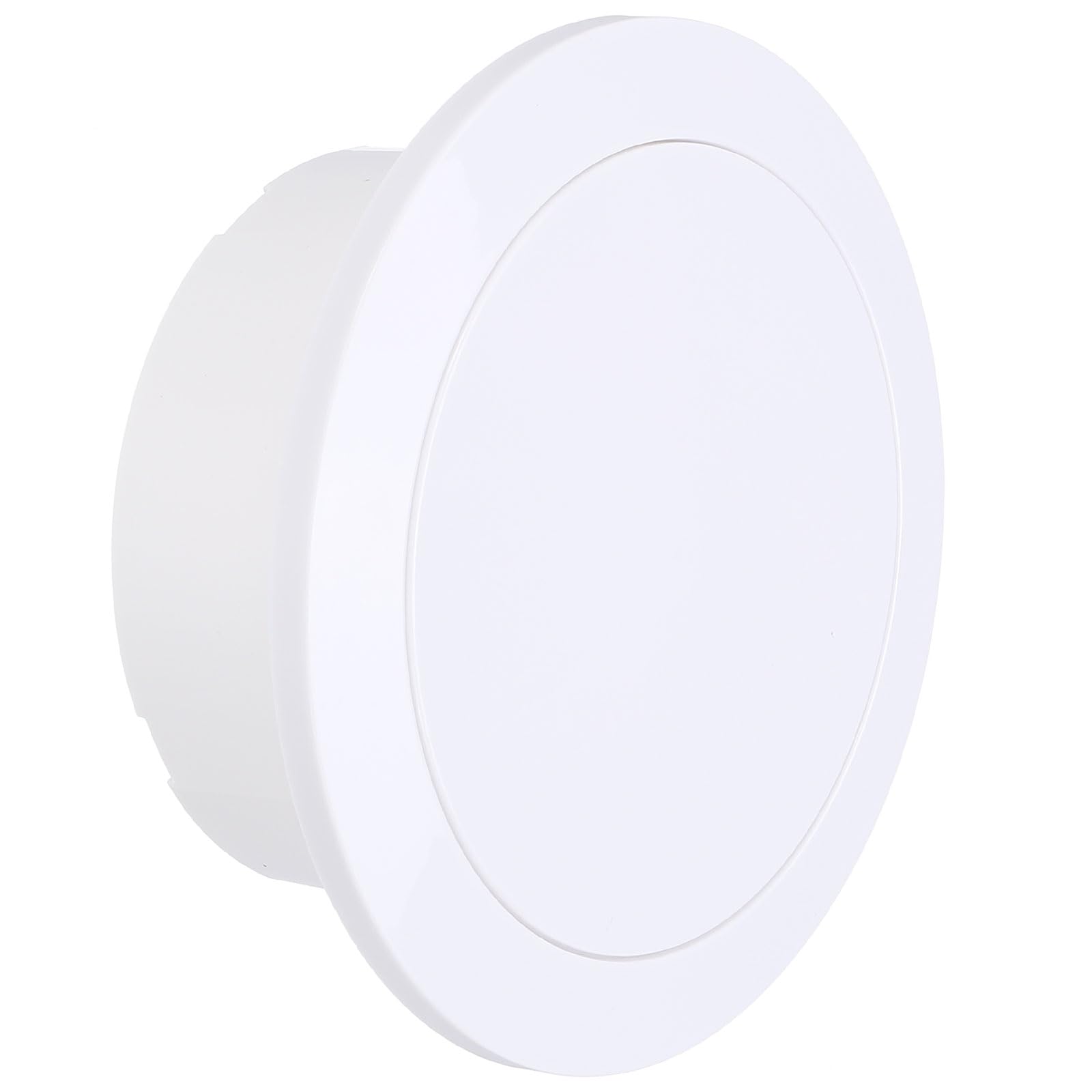 PATIKIL 6 Inch Round Air Vent, ABS Adjustable Soffit Exhaust Vent Cover with Built-in Screen Mesh for Home Living Room Kitchen Office Ventilation, White