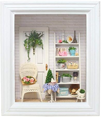 AnySell Diy Dollhouse Kit, CUTEBEE Doll House Frame Miniature with Furniture DIY Wooden Dollhouse Toys