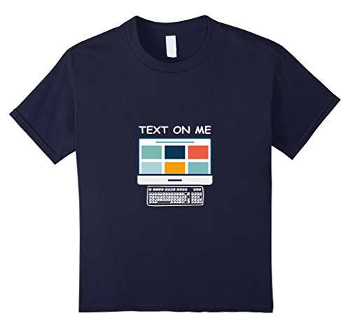 unisex-child Write On Me Blank T-Shirt Front Big  6 Navy
