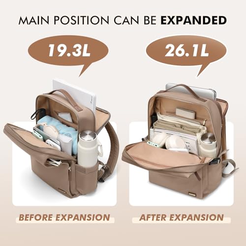 GOLF SUPAGS Stylish Expandable Laptop Backpack for Women Work College Travel Casual Laptop Backpack 17.3 Inch