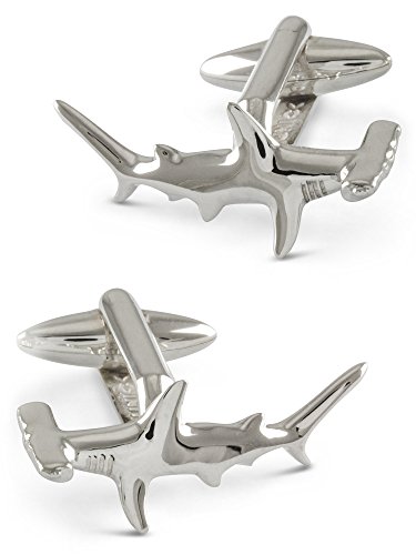 ZAUNICK Hammerhead Shark Cufflinks Sterling Silver