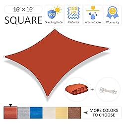 16'x16'Sun Shade Sail Square Sail Shade Canopy for