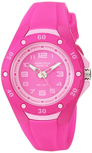 Armitron Sport Women's 25/6428MAG Light Pink Accented Magenta Silicone Strap Watch
