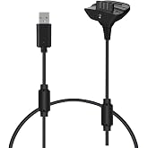 Charging Cable for Xbox 360 Wireless Game Controllers Remote Charger Cord Black