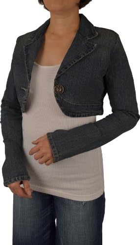 Womens D. Sand Blue Denim Cropped Jacket #LDJ21 Size: S